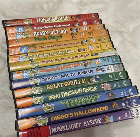 Go Diego Go Nickelodeon Dvd Lotbundle Of 14 Dvds Tested And Working