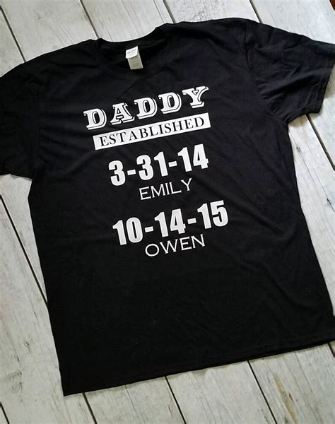 Personalized Dad Shirt Custom Dad Tee Fathers Day Shirt Etsy