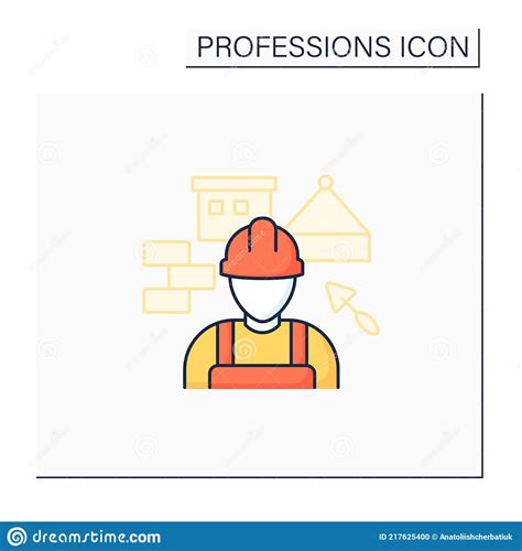 Builder Color Icon Stock Vector Illustration Of Employment 217625400