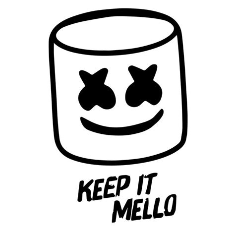 Marshmello Keep it Mello Ideen fürs zeichnen Kunstzeichnungen Zeichnung