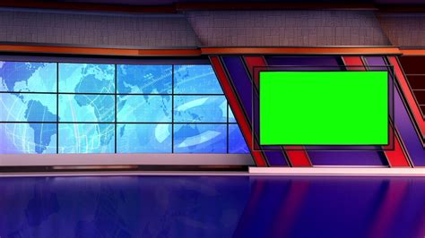 News Tv Studio Set Virtual Green Screen Background Loop Youtube