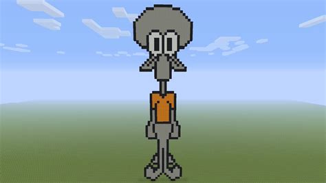 Squidward Painting Pixel Art