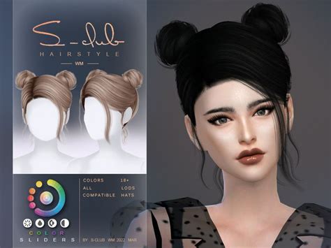 The Sims Resource Double Buns Hairstyle Yoyo By S Club Bun