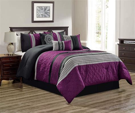 Always remember the good quality of bedding, because keeping you warm during the night sleep is not its only job. Purple And Grey Comforter Sets - COMFORT