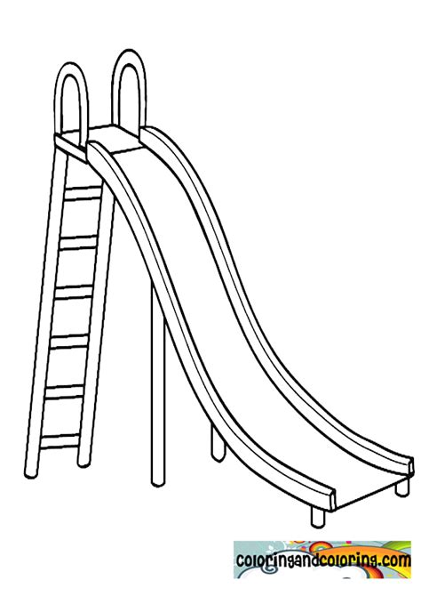 Playground Slide Coloring Page Coloring Pages