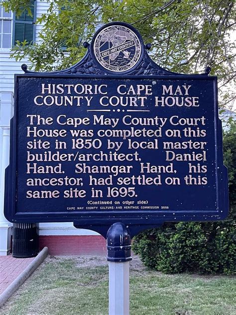 Historic Sign Of Cape May County Courthouse