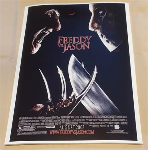 Freddy Vs Jason Cinema Poster A4 On Borderless Frame T £1295