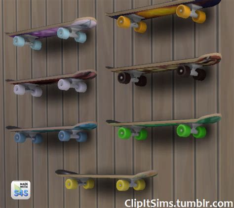 My Sims 4 Blog Skateboard Shelves By Clipitsims