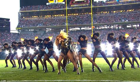 Beyonce Gets Political At Super Bowl 50 With Black Lives Matter Themed Performance Daily Mail