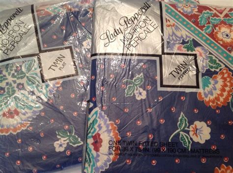 Lady Pepperell Vintage Sheets Twin Size Fitted And Flat Etsy Boho