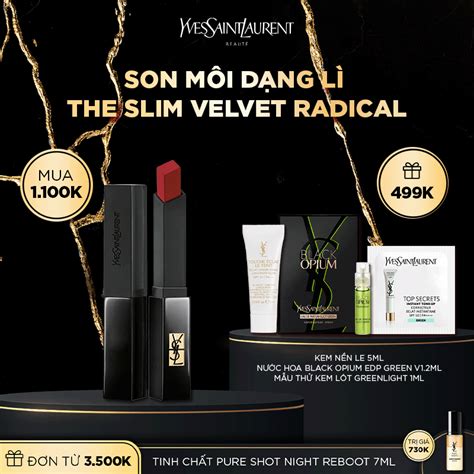 OCT Son môi Rouge Pur Couture The Slim Velvet Radical Loreal YSL