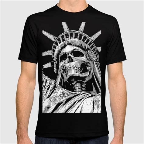 Buy Liberty Or Death B W T Shirt By Grandeduc Liberty Lady Statue Usa