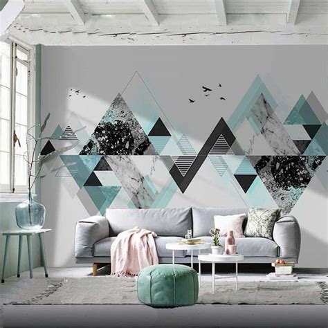 32 Creative Geometric Wall Paint To Lift Up Your Room Decor