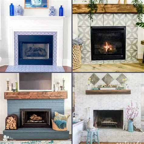 How To Paint Brick Fireplace Makeover Home Design Ideas