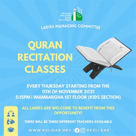 Quran Recitation Classes Ksij Dar Es Salaam