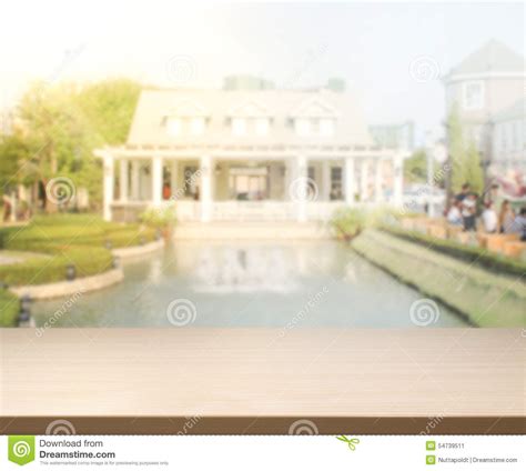 Table Top And Blur Building Background Stock Image Image Of Country