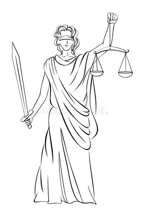 Lady Justice Vector Illustration Of Lady Justice Ad Justice