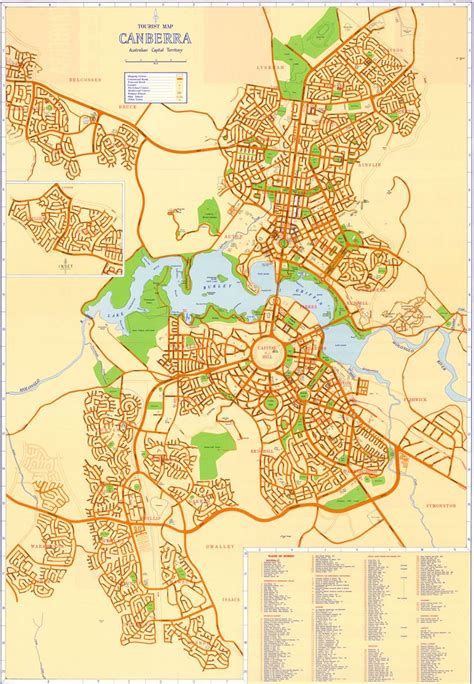 Tourist Map Of Canberra