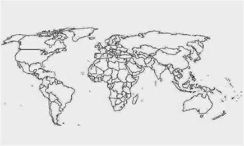 World Map Coloring Sheet Free Coloring Sheet