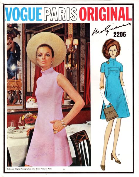 60s Dress Pattern Vogue Dress Patterns Vintage Vogue Sewing Patterns