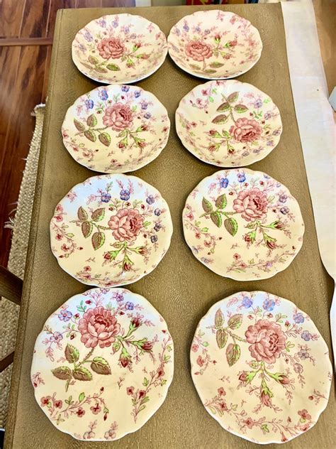 Vintage Rose Chintz Johnson Brothers English Bone China Etsy