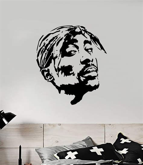 Tupac V4 Wall Decal Home Decor Art Sticker Vinyl Bedroom Room Boy Girl