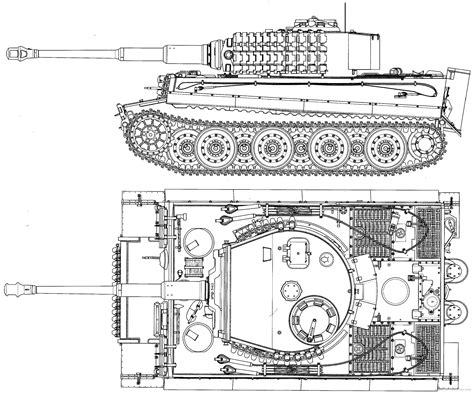 Tiger 1 Tank Blueprints German Graphs Cut Aways And Charts Pinterest