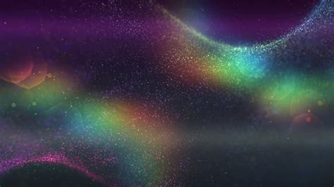 4k Rainbow Glitters Wave Relaxing Moving Background