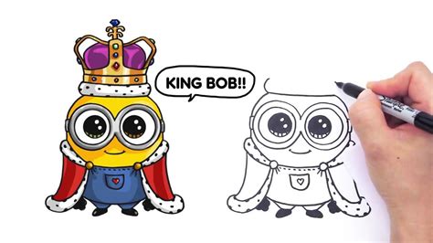 King Bob Minion Coloring Pages Simple Pattern Coloring
