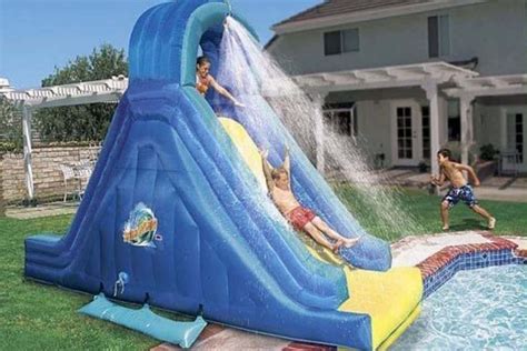Inter fab city 2 slide for inground pools city2 crb right. Ultimate Guide to Banzai Inflatable Water Slides | Yard Surfer