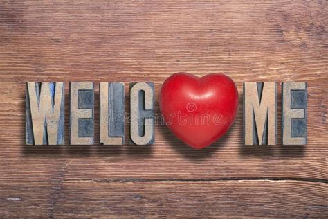 Welcome Heart Wooden Stock Photo Image Of Narrow Acceptance 119347726