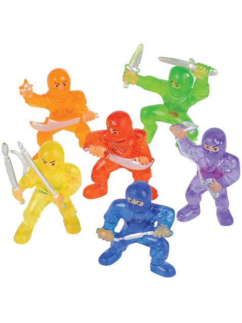 12 Count Miniature Plastic Toy Ninja Figures Figurines Costume