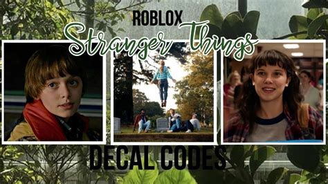 ROBLOX Stranger Things Decal Codes YouTube