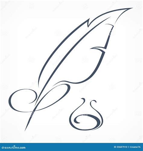 Quill Pen Stock Vector Illustration Of Symbol Handwriting 35687910