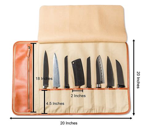 Chef Knife Bag By Everpride Knife Roll Holds 10 Knives Up To 18 Plus