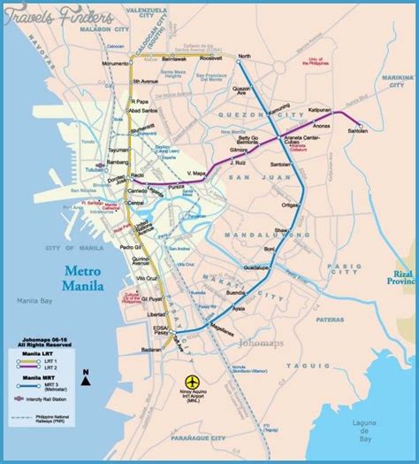 Manila Metro Map Manila Metro Map Philippines