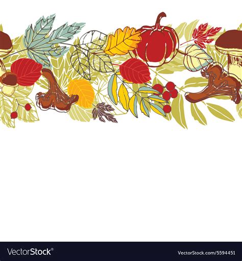 Autumnal Seamless Background Royalty Free Vector Image