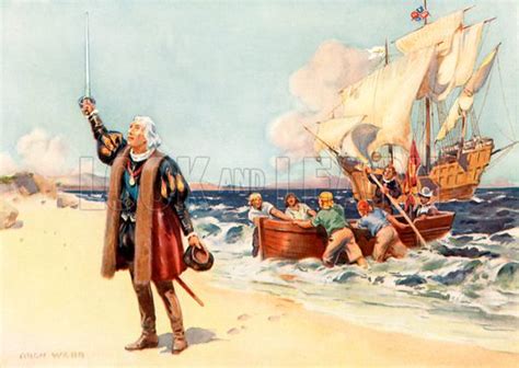 Columbus Landing In America October 12 1492 Stock Image Look And Learn