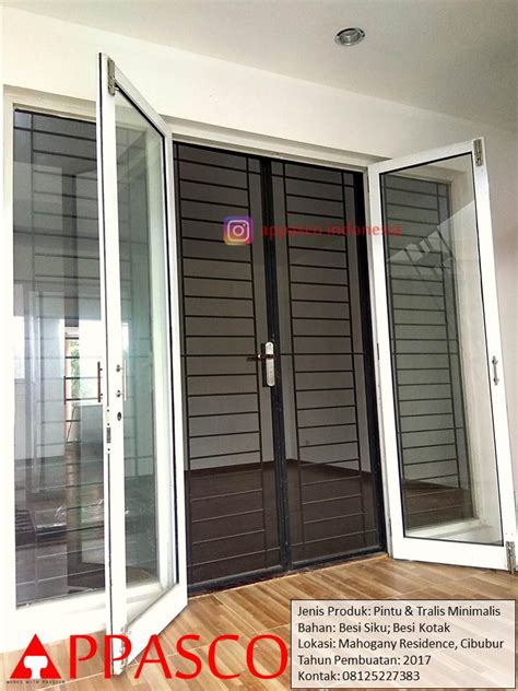 Pintu Teralis Minimalis Model Garis Horizontal di Cibubur ...