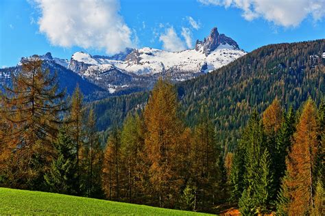 Puez Geisler Nature Park In Spring Dolomites European Alps Italy