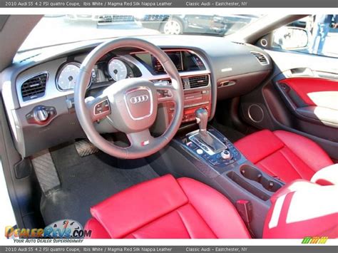 Magma Red Silk Nappa Leather Interior 2010 Audi S5 42 Fsi Quattro