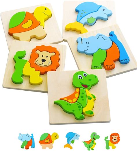 Wooden Elephant Jigsaw Puzzle For Toddlers Age 1 2 3 Years Old Only One