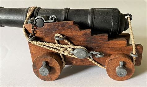10 Replica 18th Century Naval Cannon With Ropes And Moving Etsy