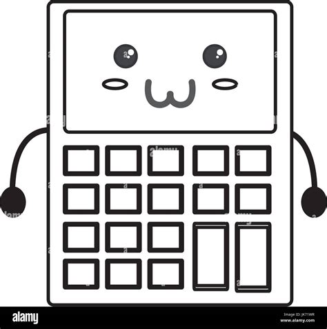 Calculadora Cute Kawaii Imagen Vector De Stock Alamy