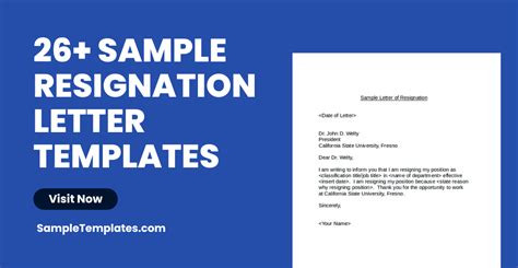 Free 26 Sample Resignation Letter Templates In Ms Word How To Write