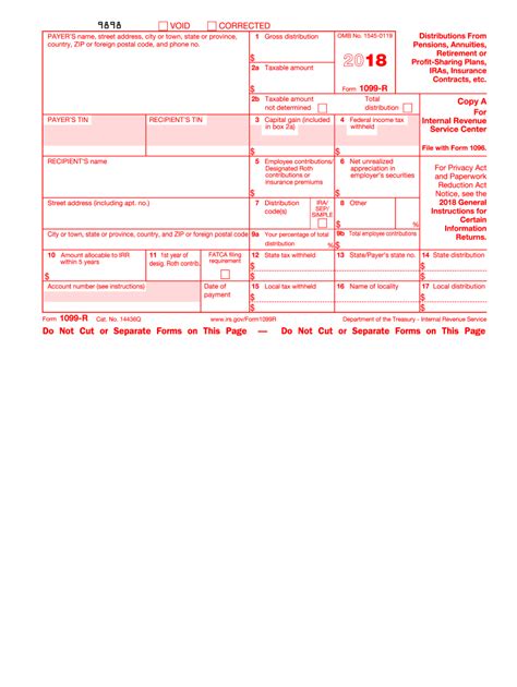 Short term health insurance plans are medically underwritten and do not provide coverage for preexisting. 2018 Form IRS 1099-R Fill Online, Printable, Fillable, Blank - PDFfiller