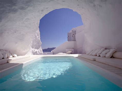 Cave Pool In Santorini Greece Myhouseidea