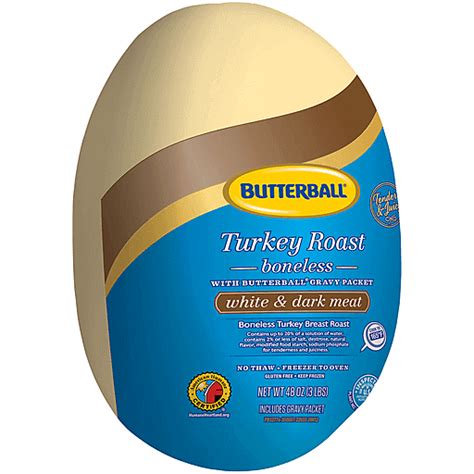 Butterball White And Dark Meat Boneless Turkey Roast With Butterball Gravy Packet 48 Oz Chicken