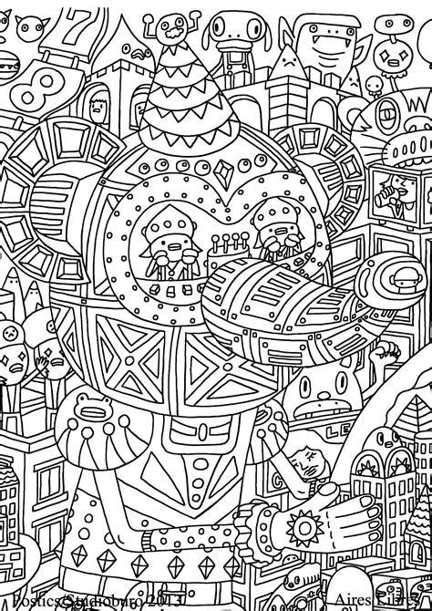 16 Doodle Art Coloring Pages For Adults Pics Colorist