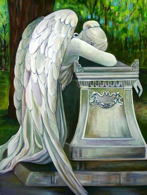 Weeping Angel Painting By Susan Santiago Fine Art America